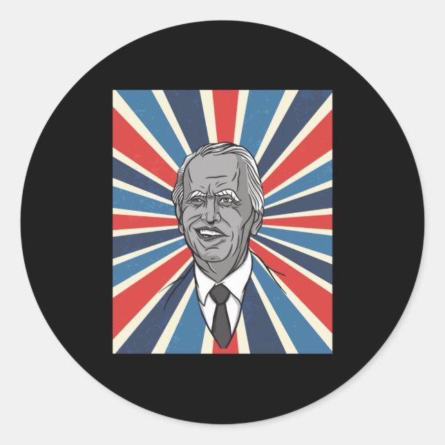Sticker Rond Le président Joe Biden (Devant)
