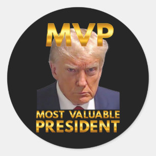 Sticker Rond Le Président Le Plus Précieux Du Mvp Donald Trump