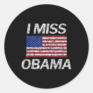 Sticker Rond Le Président Obama s'est évanoui