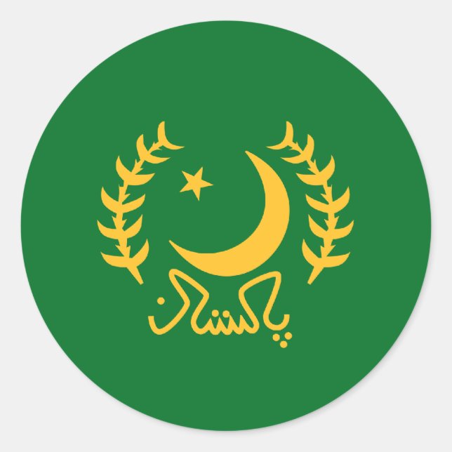 Sticker Rond le Président Pakistan, Pakistan (Devant)