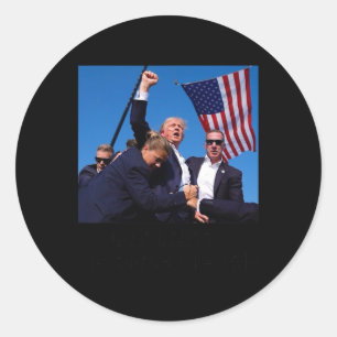 Sticker Rond Le président Trump béni