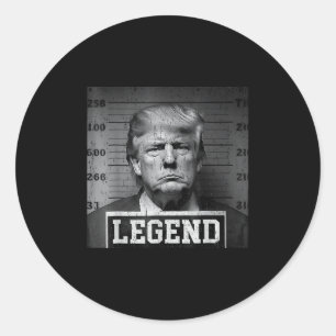 Sticker Rond Le président Trump frappe de plein fouet