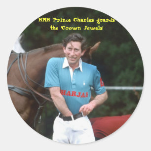 Sticker Rond Le prince Charles garde les "bijoux de la Couronne