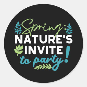 Sticker Rond Le Printemps de minuit 'L'Invitation de la nature 