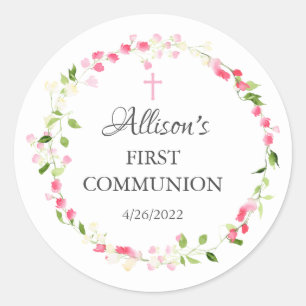 Sticker Rond Le printemps fleurit la communion florale