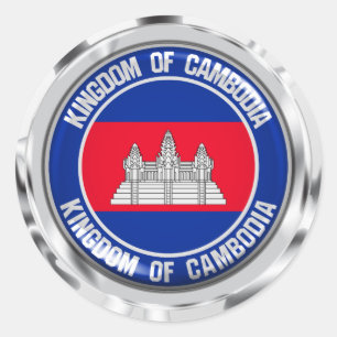 Sticker Rond Le problème du cycle cambodgien