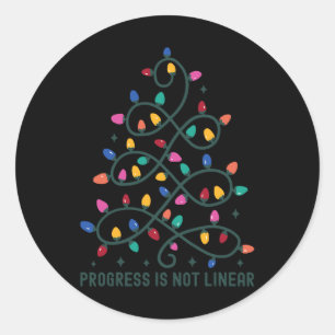 Sticker Rond Le Progrès N'Est Pas Linéaire Spécial Ed Enseignan