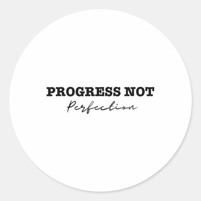 Sticker Rond Le Progrès Pas La Dépression Perfectionnée Et Le S (Devant)