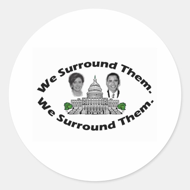 Sticker Rond Le Projet 9-12 - "Nous Les Entourons" (Devant)