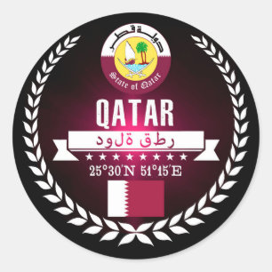 Sticker Rond Le Qatar