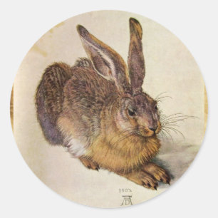 Sticker Rond LE RABBIT ( Jeune Lièvre )