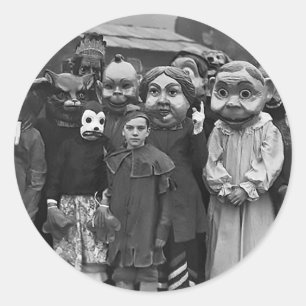 Sticker Rond Le rassemblement d'Halloween