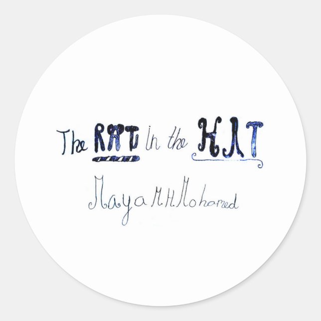 Sticker Rond Le RAT dans le CASQUETTE (Devant)