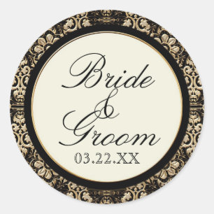 Sticker Rond Le regard d'or, lacent le style baroque de Nouveau