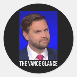 Sticker Rond Le regard Vance - Drôle Jd Vance