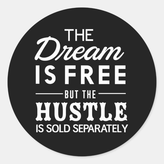 Sticker Rond Le Rêve Est Libre (Devant)