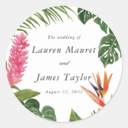 Sticker Rond Le rêve tropical