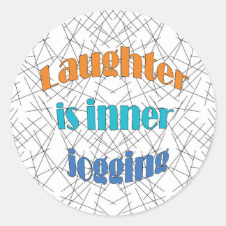 Sticker Rond Le rire est une soumission de jogging interne
