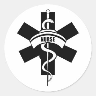 Sticker Rond Le RN soigne le symbole Médicale