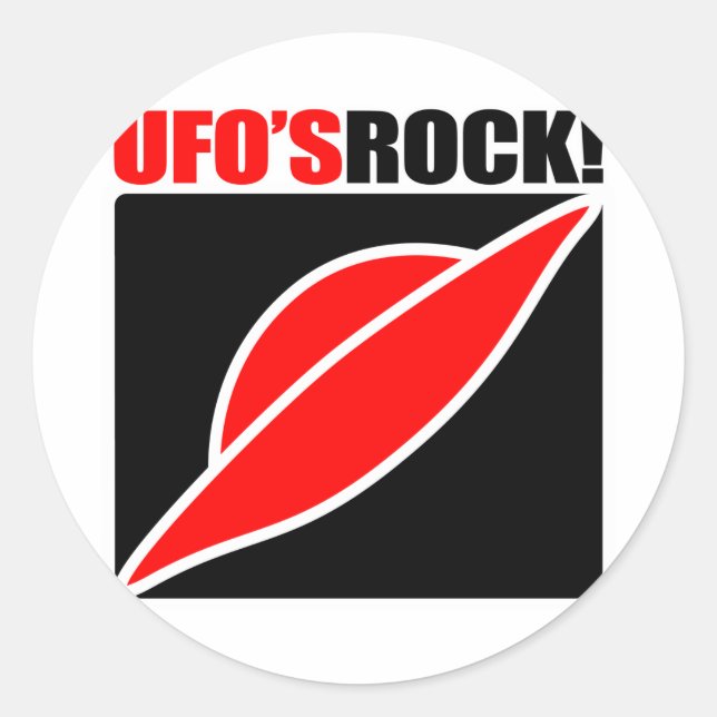 Sticker Rond Le Rocher d'OVNI ! (Devant)