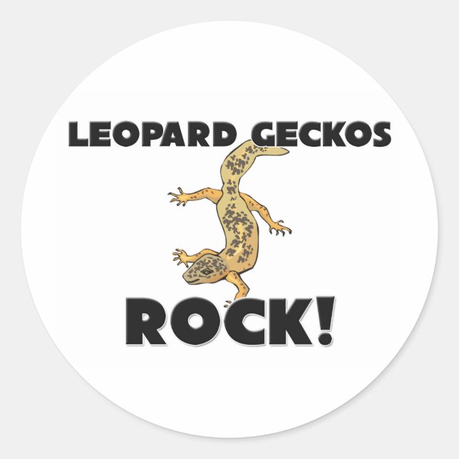 Sticker Rond Le rocher du léopard Geckos (Devant)