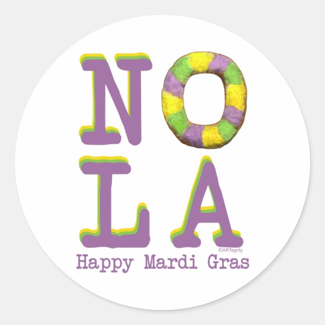 Sticker Rond Le Roi Cake de NOLA (Devant)