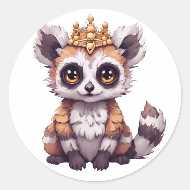 Sticker Rond Le roi des animaux (Devant)