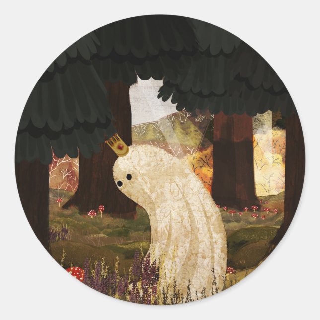 Sticker Rond Le roi des champignons (Devant)