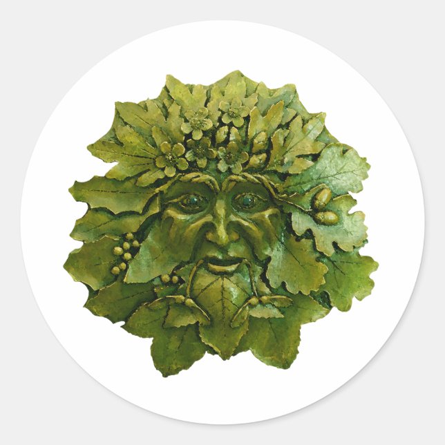 Sticker Rond Le roi des chênes (Devant)