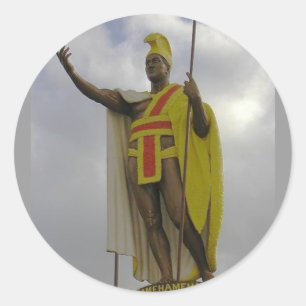 Sticker Rond Le roi Kamehameha