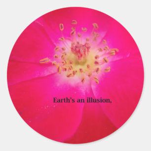 Sticker Rond Le Rose cosmique : Le design trompeur de la nature