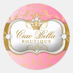 Sticker Rond Le rose divin d'or de 311 Ciao Bella se fanent