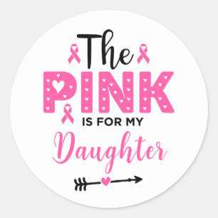 Sticker Rond Le rose est pour la sensibilisation au cancer du s