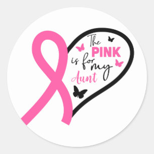 Sticker Rond Le rose est pour la sensibilisation au cancer du s