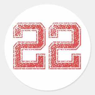 Sticker Rond Le rouge folâtre Jerzee le numéro 22