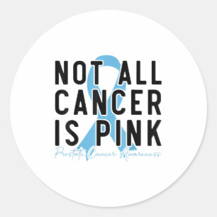 Sticker Rond Le Ruban Bleu Pas Tout Le Cancer Est Nk Prostate C