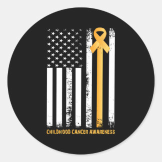 Sticker Rond Le Ruban Dans Un Drapeau Sensibilisation Au Cancer