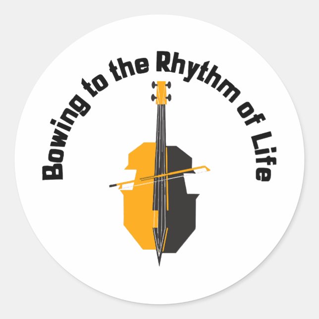 Sticker Rond Le rythme de la vie au bonjour (Devant)