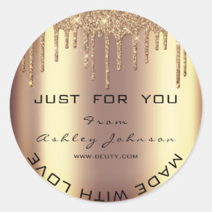 Sticker Rond Le salon de beauté nommé s'égoutte des mèches 