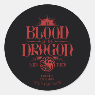 Sticker Rond Le sang du dragon tourne épais