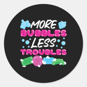 Sticker Rond Le savon rend l'artisanat plus de bulles moins de 