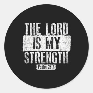 Sticker Rond Le Seigneur Est Ma Force Religieuse