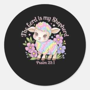 Sticker Rond Le Seigneur Est Mon Berger La Foi Chrétienne Pâque