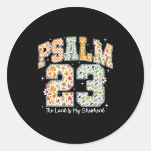 Sticker Rond Le Seigneur Est Mon Berger Psaume 23 Bible Chrétie