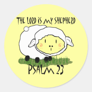 Sticker Rond Le Seigneur est mon berger Psaume 23 T-shirt bébé-
