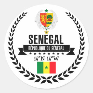 Sticker Rond Le Sénégal