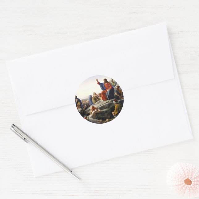 Sticker Rond Le Sermon sur le Mont (Enveloppe)