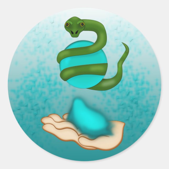 Sticker Rond Le serpent (Devant)