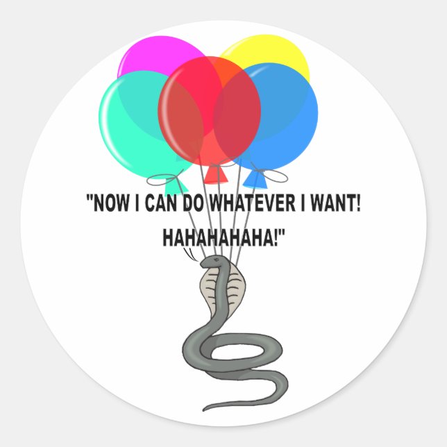 Sticker Rond Le serpent volant (Devant)