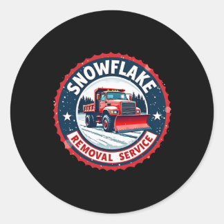 Sticker Rond Le service de suppression des flocs de neige de Tr